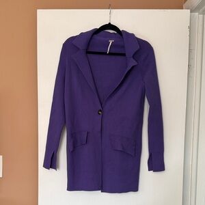 Free People Purple Knit Cardigan
